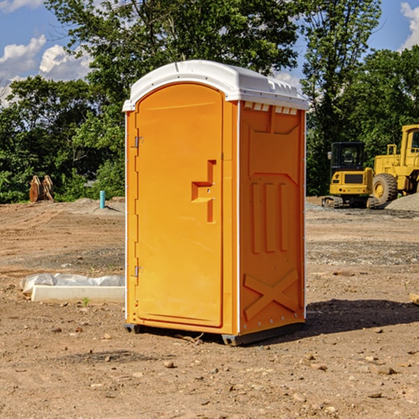 can i customize the exterior of the portable toilets with my event logo or branding in Finley